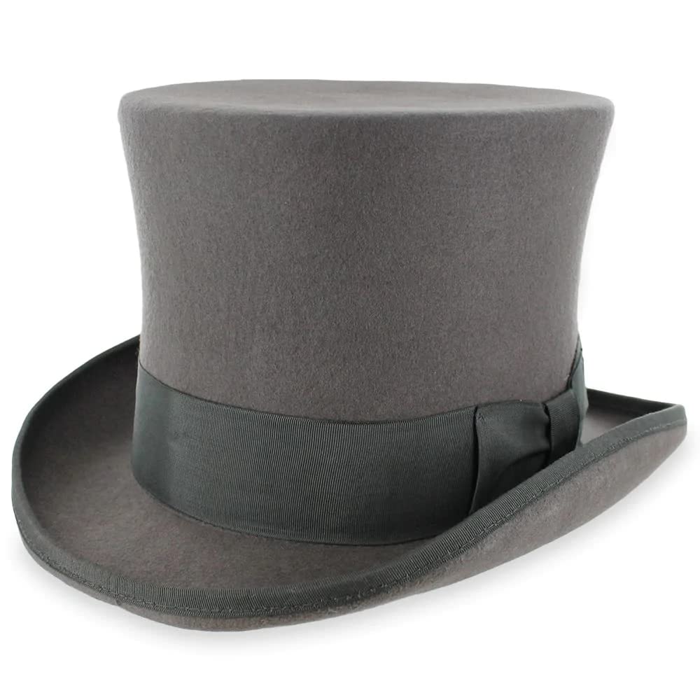 Belfry Top Hat Theater Quality 100% Wool in Black Grey or Pearl