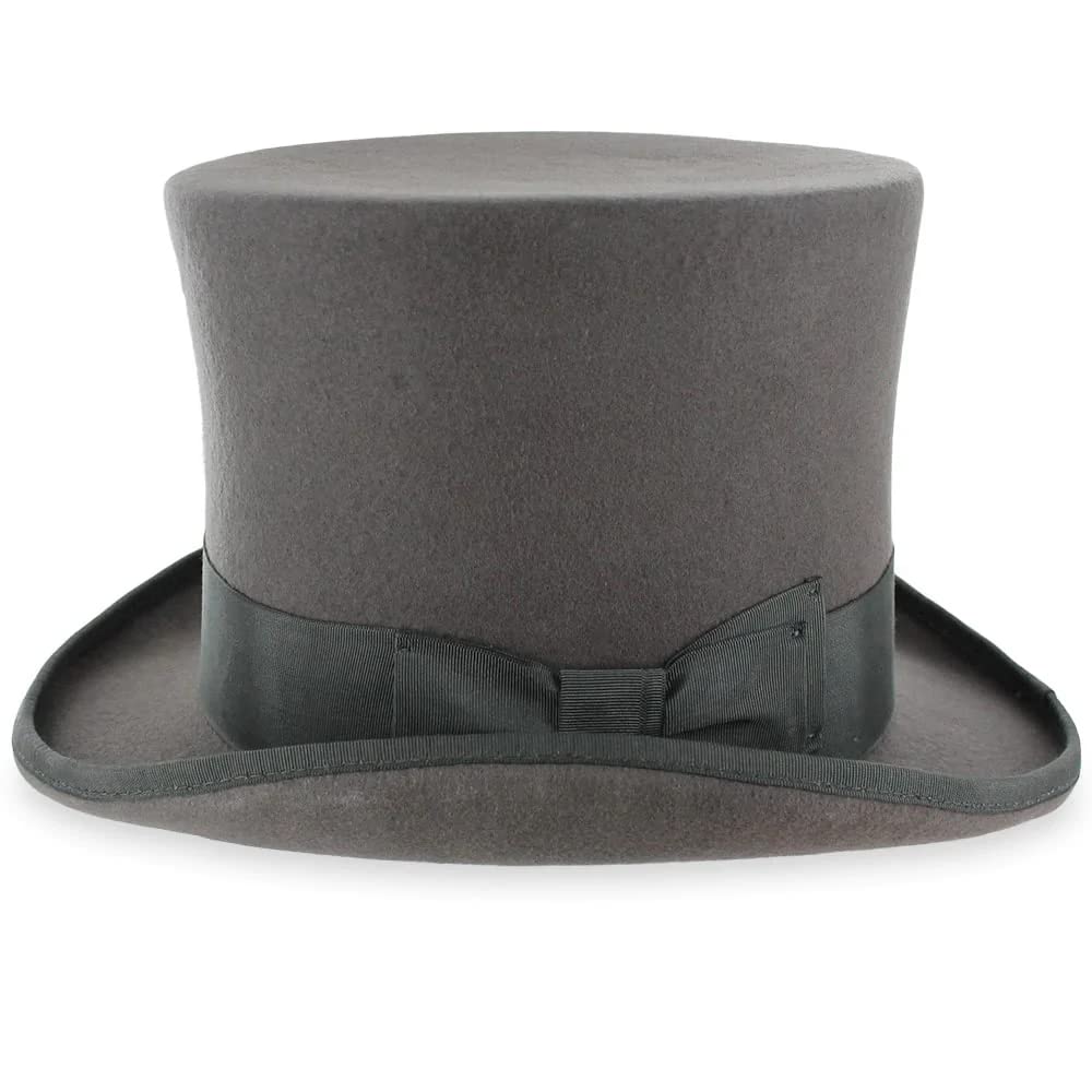 Belfry Top Hat Theater Quality 100% Wool in Black Grey or Pearl