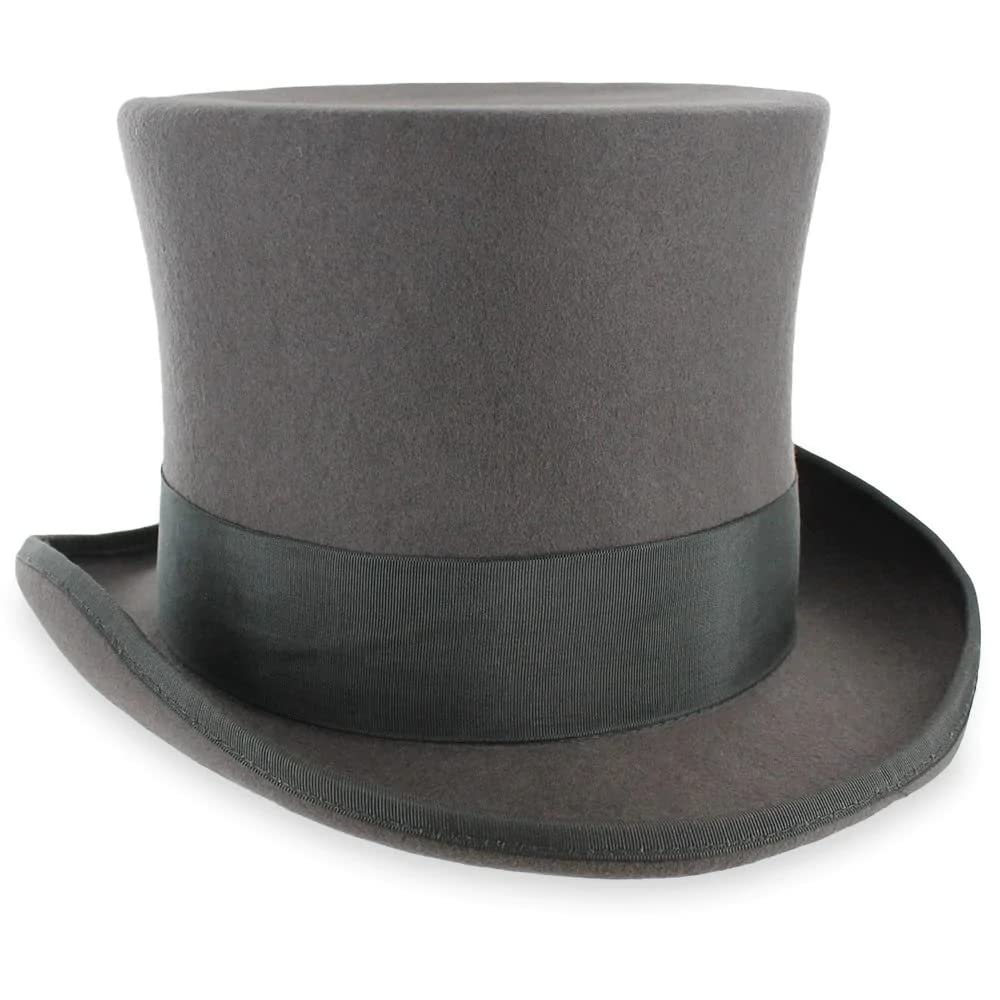 Belfry Top Hat Theater Quality 100% Wool in Black Grey or Pearl